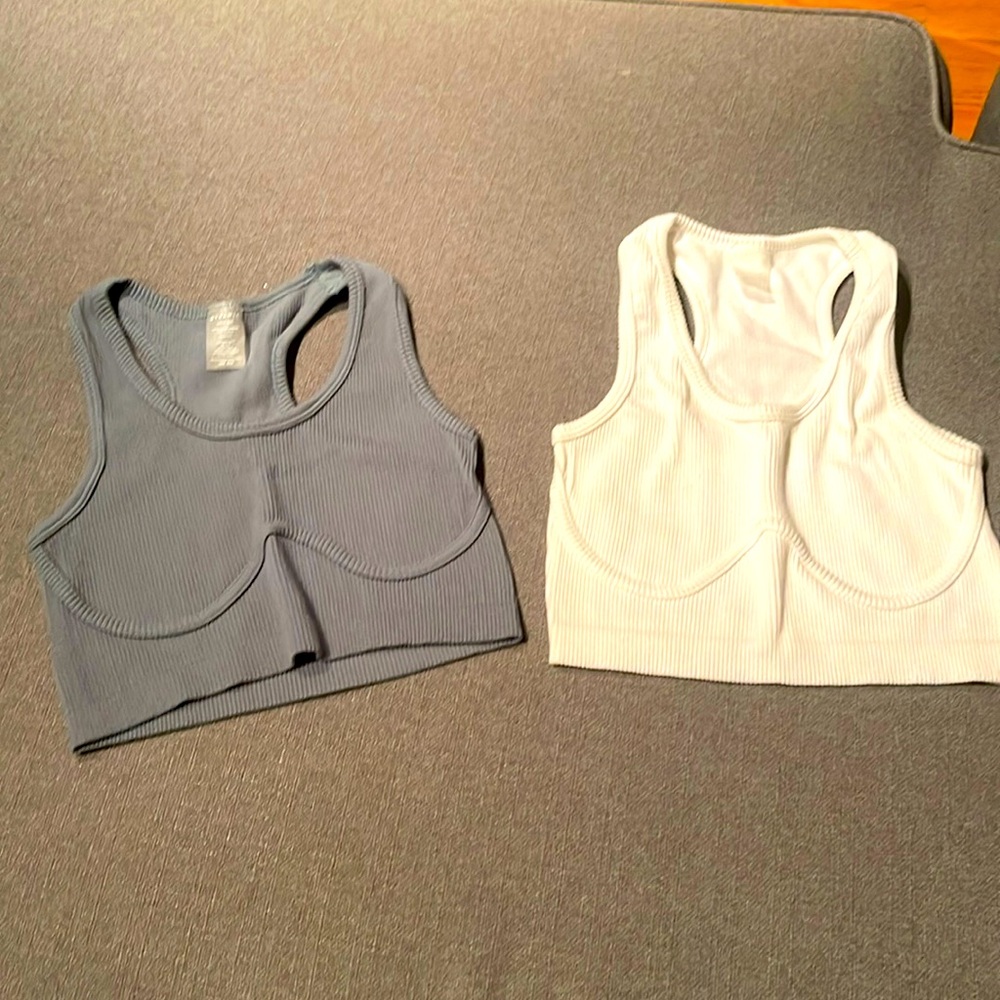 Dynamic bundle - rib tanks white and dark teal one size style 843